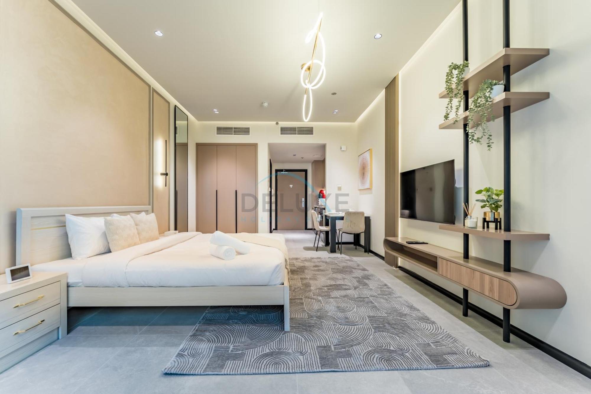 Apartment Near Major Tourist Destinations, Balcony Overlooking Community And Pool, Burj View Residence, Arjan