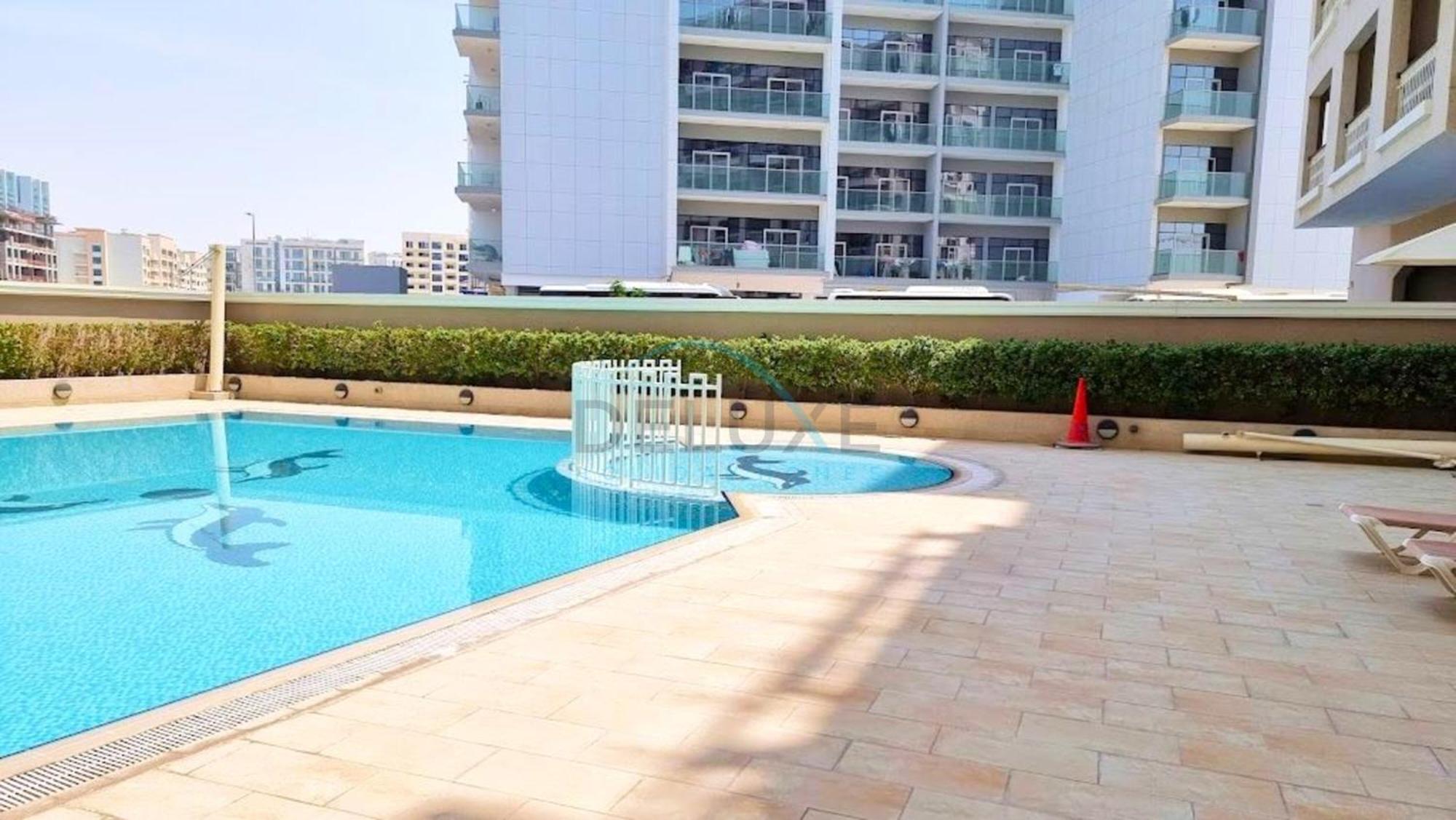 Near Major Tourist Destinations, Balcony Overlooking Community And Pool, Burj View Residence, Arjan * Dubai